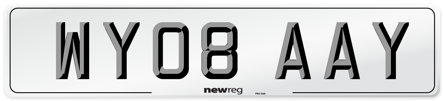 WY08 AAY Number Plate from New Reg